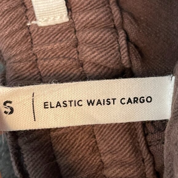 Pacsun Women Elastic Waist Baggy Loose Mid Rise Cargo Heavyweight Jean S Brown - Picture 6 of 10